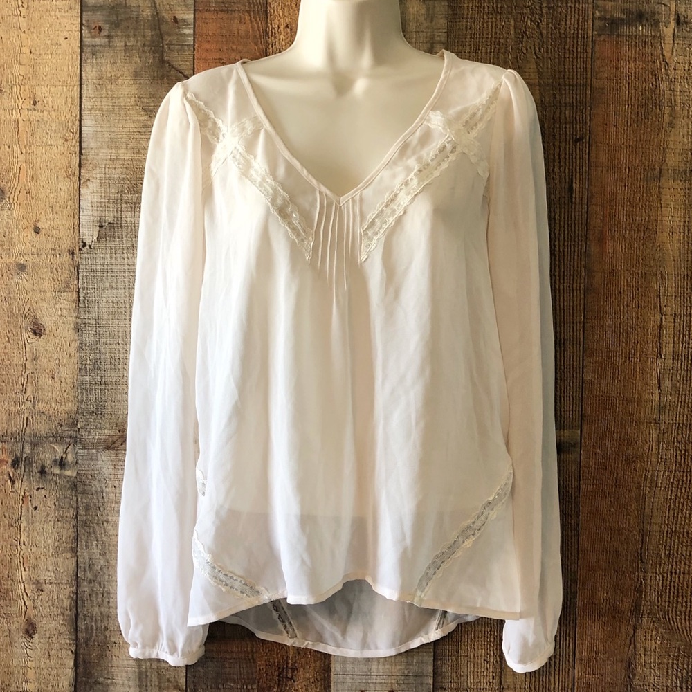 Guess Los Angeles Semi-Sheer Blouse